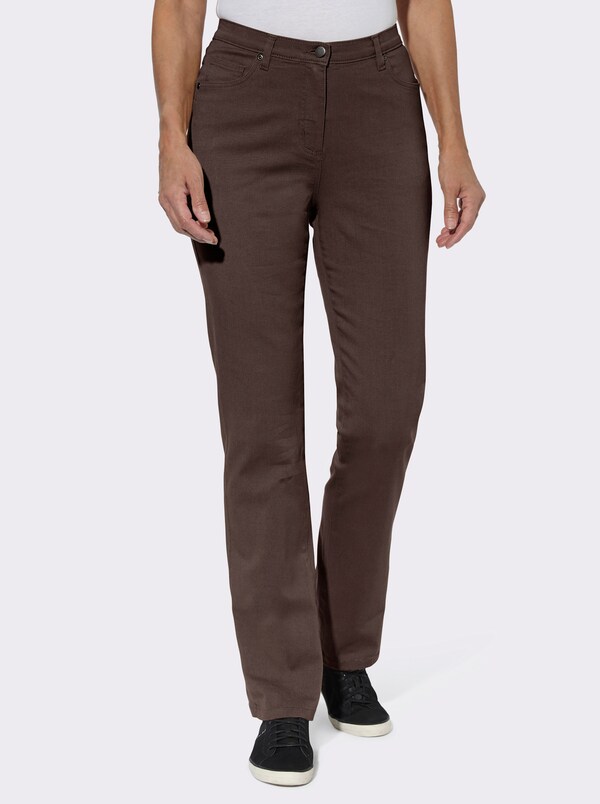 Patrizia Dini By Heine 5-pocketjeans Met Geborduurd Motief Chocolade