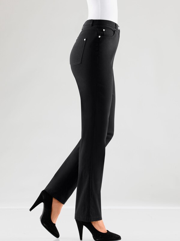 Patrizia Dini By Heine 5-pocketsbroek Van Elastisch Materiaal Zwart