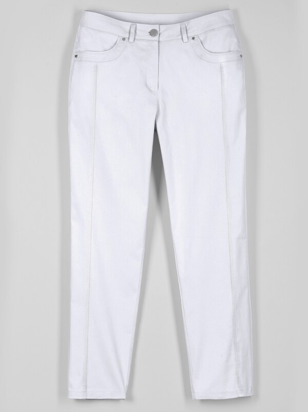 patrizia dini by heine 7/8-jeans met afkledende naden wit