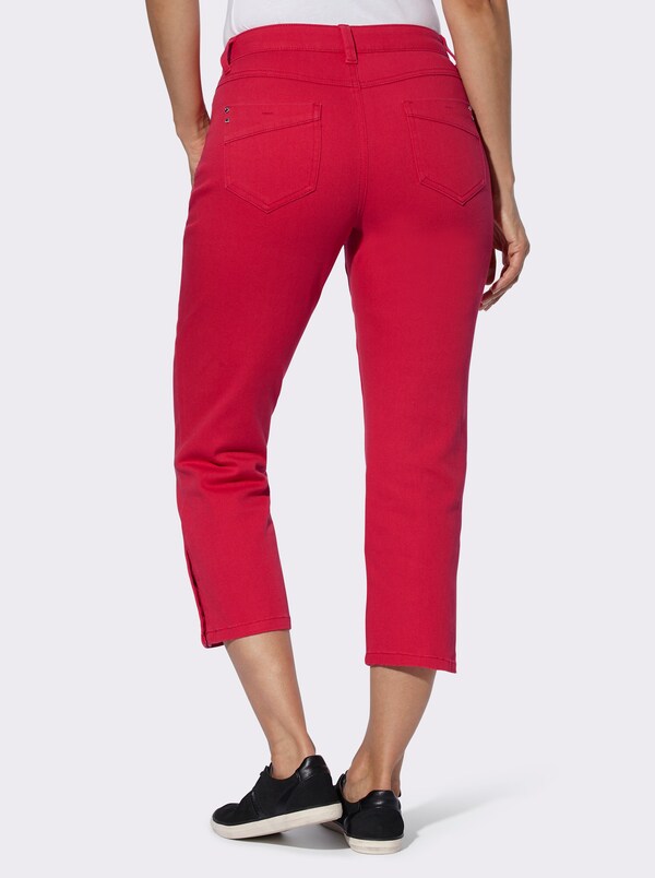 Patrizia Dini By Heine 7/8-jeans Met Sierknopen Aan De Pijpzoom Aardbei