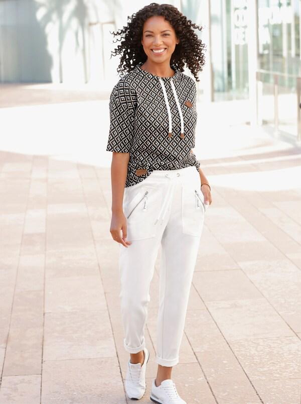 patrizia dini by heine Bedrukt sweatshirt beige/zwart geprint