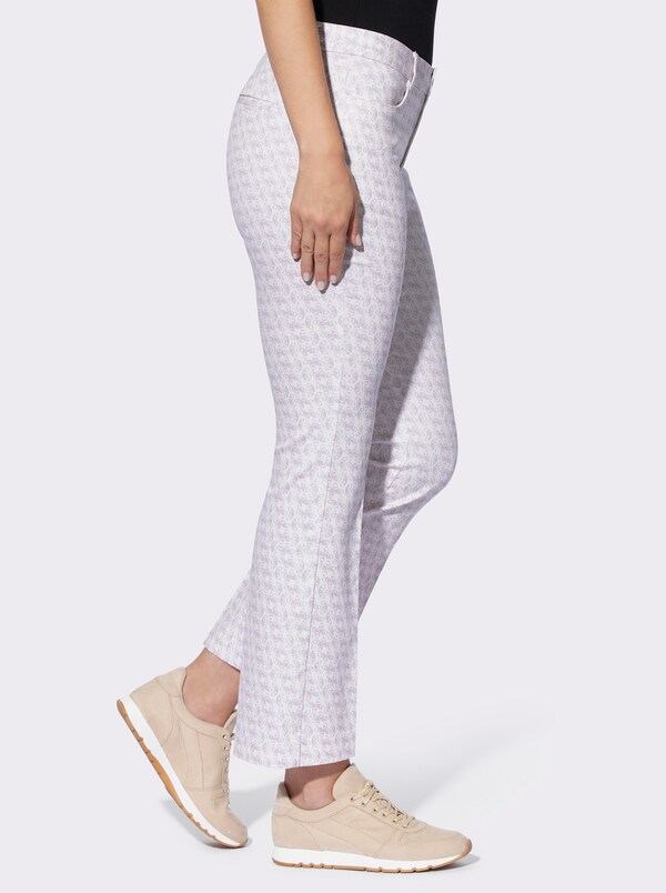 Patrizia Dini By Heine Bedrukte Broek Lila/ecru Bedrukt