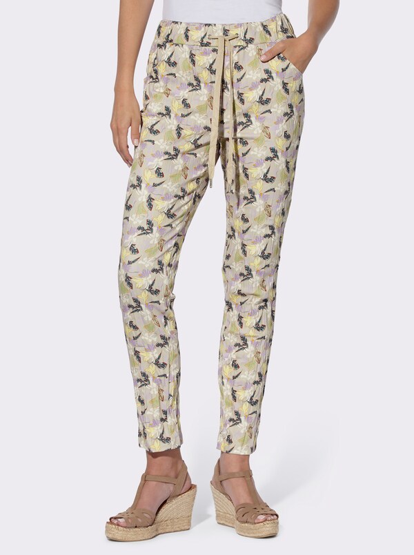 patrizia dini by heine Bedrukte broek zand/oker bedrukt