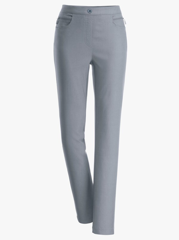 Patrizia Dini By Heine Bengalinebroek Met Sierritssluitingen Grijs