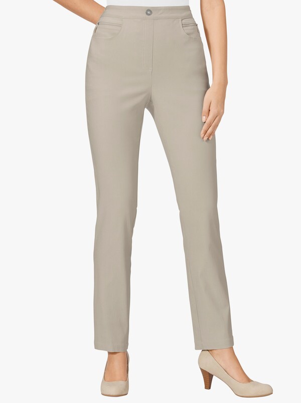 Patrizia Dini By Heine Bengalinebroek Met Sierritssluitingen Zand