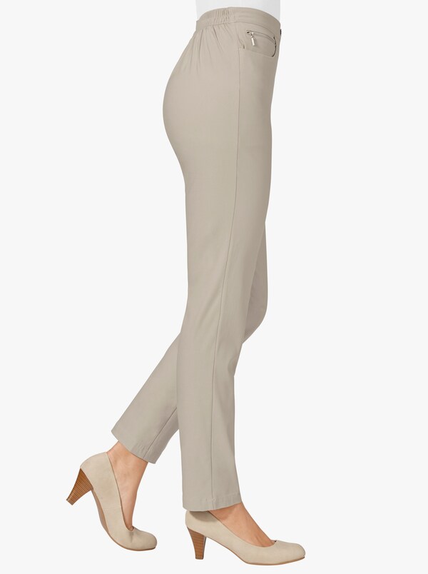 Patrizia Dini By Heine Bengalinebroek Met Sierritssluitingen Zand