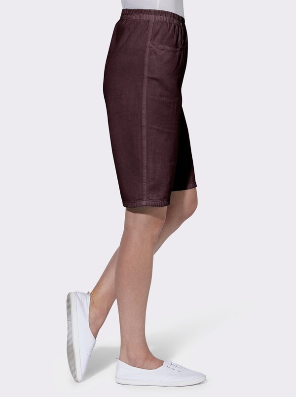 Patrizia Dini By Heine Bermuda Met Comfortband Rondom Bessenrood