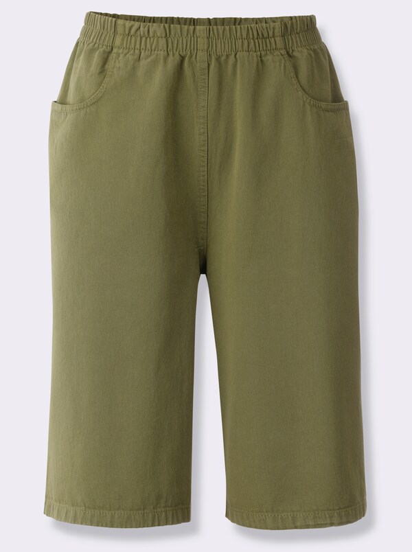 patrizia dini by heine Bermuda met comfortband rondom olijf