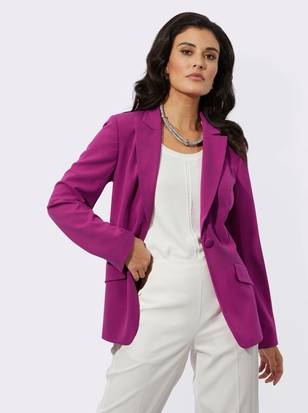 Patrizia Dini By Heine Blazer Met Knoopsluiting Magenta