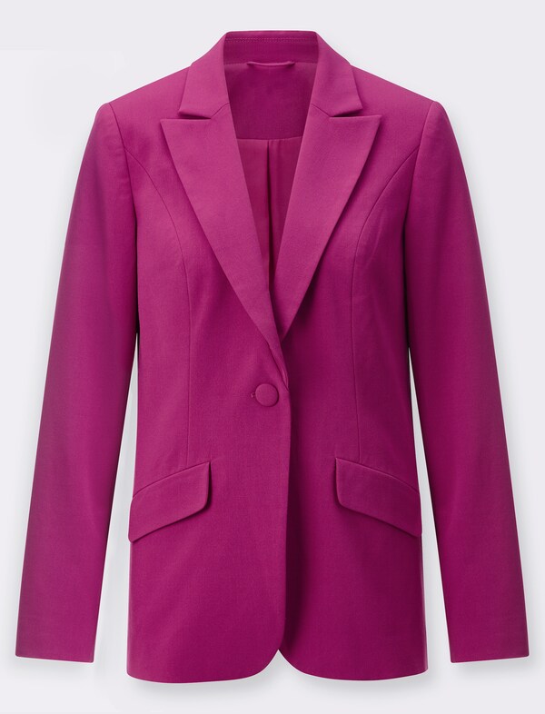 Patrizia Dini By Heine Blazer Met Knoopsluiting Magenta