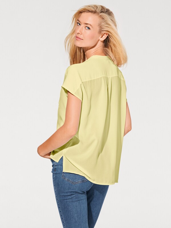 Patrizia Dini By Heine Blouse Met Korte Mouwen In Oversized Pasvorm Pastelgeel