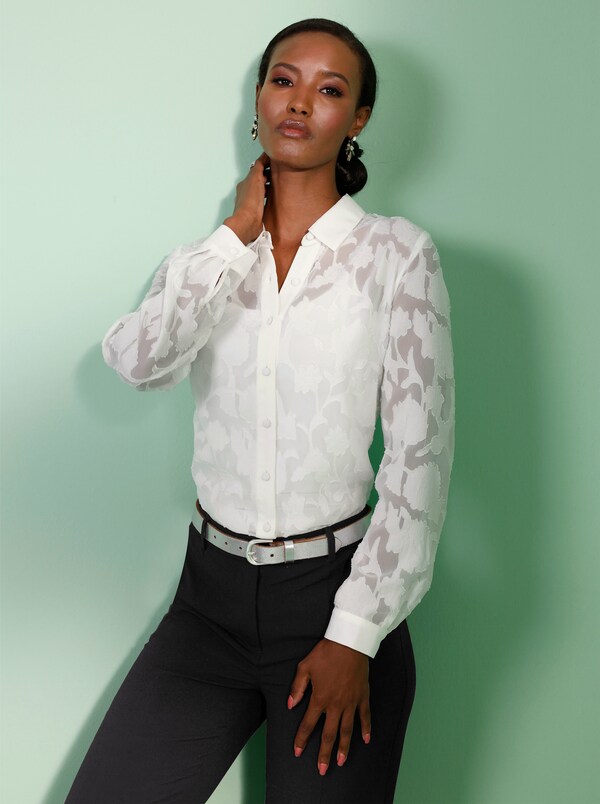 patrizia dini by heine Blouse met lange mouw in etskantlook ecru