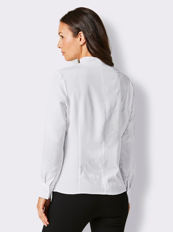 Patrizia Dini By Heine Blouse Met Lange Mouwen En Hoogwaardig Borduursel Ecru