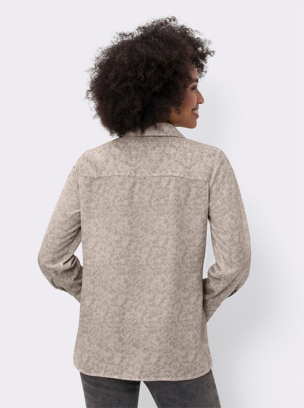 Patrizia Dini By Heine Blouse Met Print Champagne/beige Bedrukt