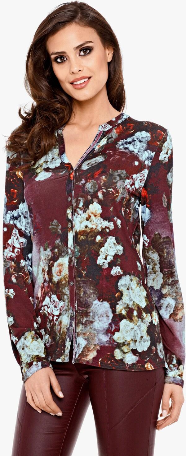 patrizia dini by heine Blouseshirt in bloemdessin bordeaux