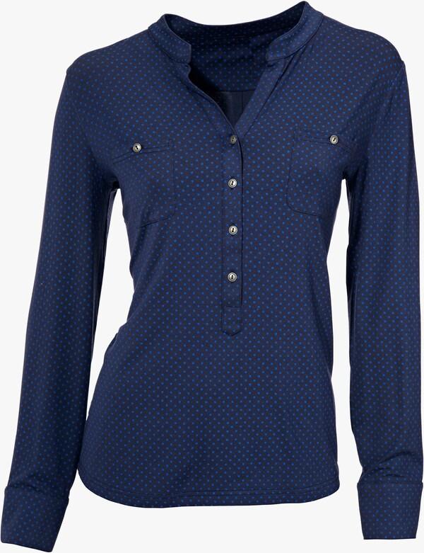 Patrizia Dini By Heine Blouseshirt Met Borstzakken Blauw