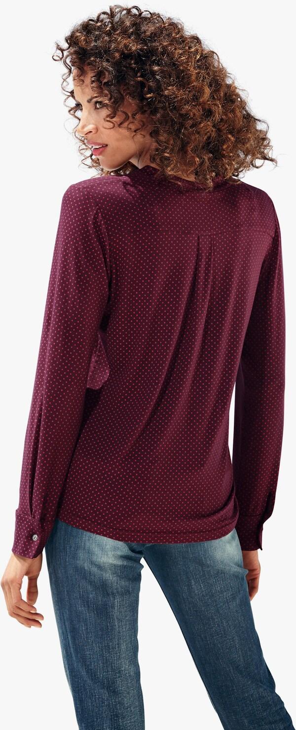 Patrizia Dini By Heine Blouseshirt Met Borstzakken Bordeaux