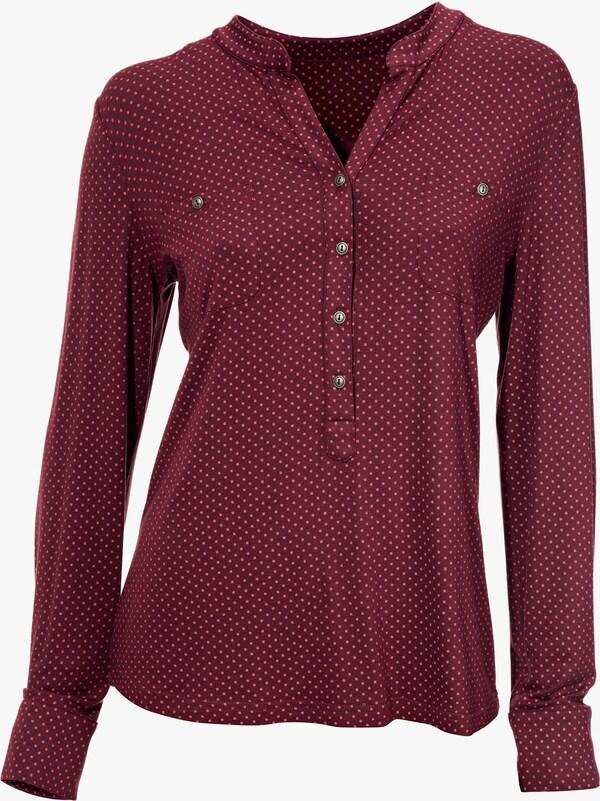 Patrizia Dini By Heine Blouseshirt Met Borstzakken Bordeaux