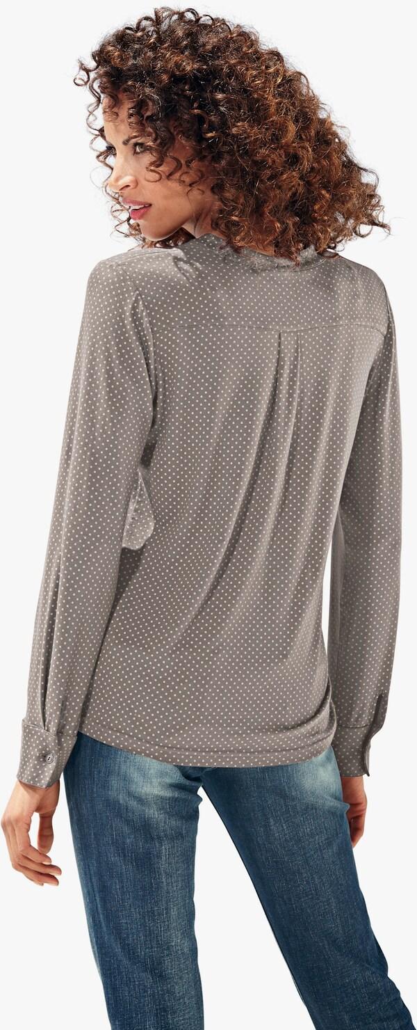 Patrizia Dini By Heine Blouseshirt Met Borstzakken Taupe