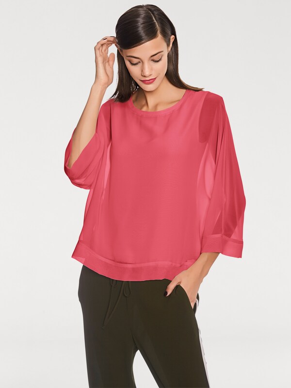 Patrizia Dini By Heine Blouseshirt Met Vleermuismouwen Framboos