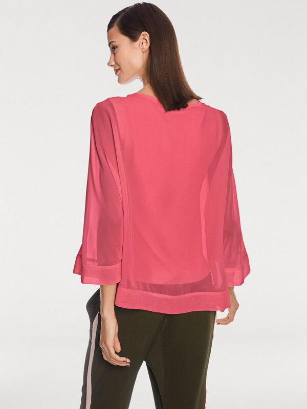 Patrizia Dini By Heine Blouseshirt Met Vleermuismouwen Framboos