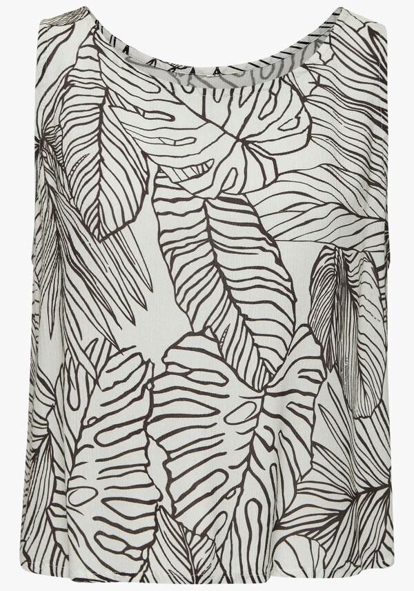 Patrizia Dini By Heine Blousetop Crème/zwart Bedrukt