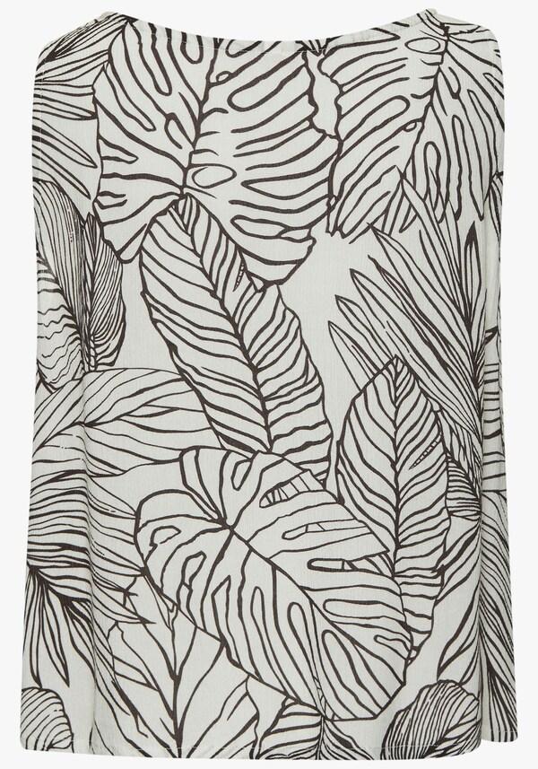 Patrizia Dini By Heine Blousetop Crème/zwart Bedrukt