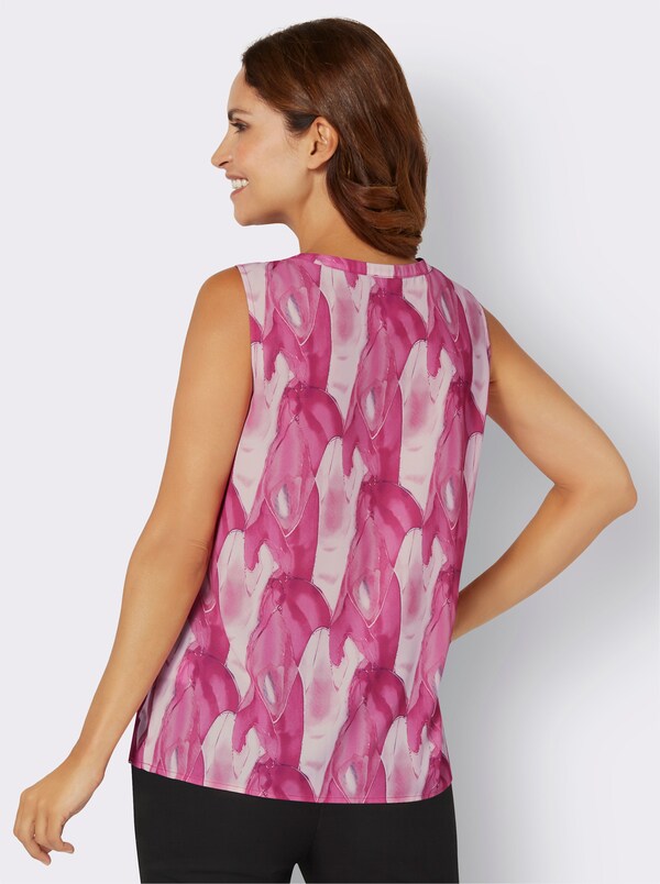 Patrizia Dini By Heine Blousetop Magenta/lichtroze Gedessineerd