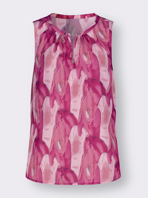 Patrizia Dini By Heine Blousetop Magenta/lichtroze Gedessineerd