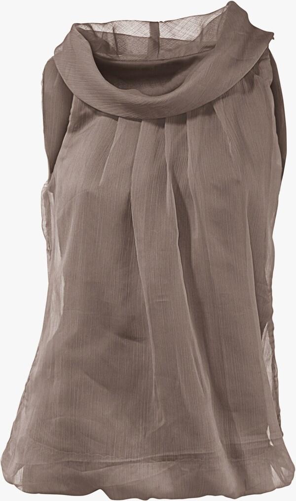 Patrizia Dini By Heine Blousetop Met Cascadehals Taupe