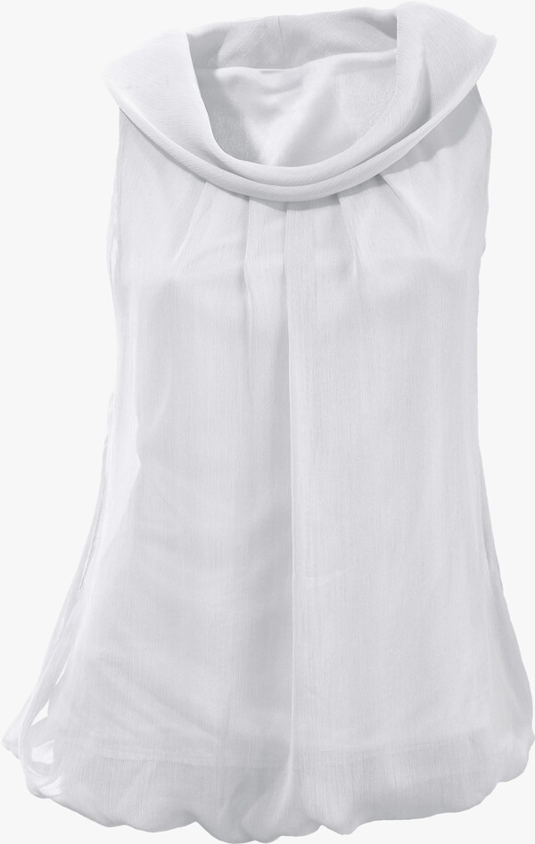 Patrizia Dini By Heine Blousetop Met Cascadehals Wit