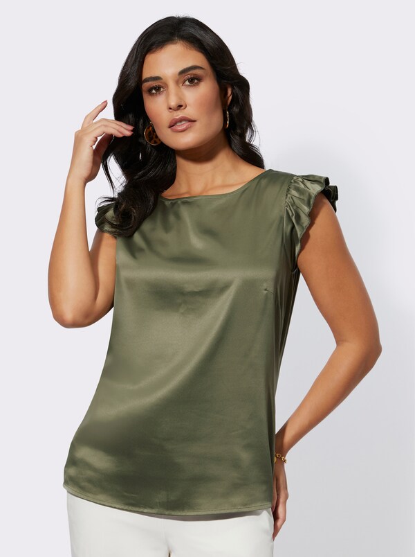 Patrizia Dini By Heine Blousetop Met Vleermuismouwen Kaki