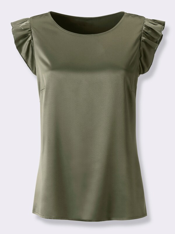 patrizia dini by heine Blousetop met vleermuismouwen kaki