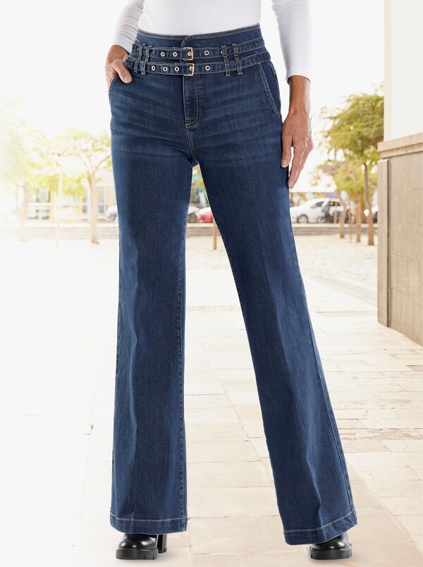 patrizia dini by heine Bootcut jeans blue-stonewashed