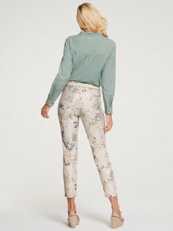 Patrizia Dini By Heine Broek Met Print En Bloemdessin Zand/jade