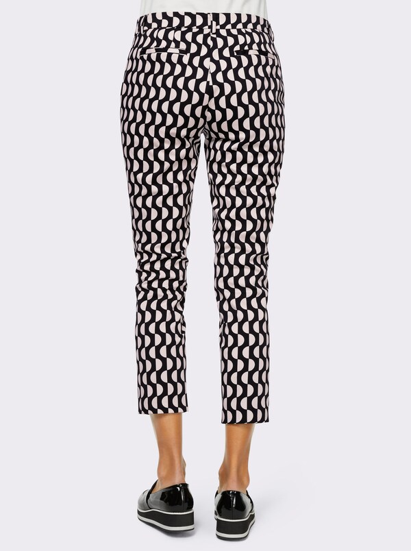 Patrizia Dini By Heine Broek Met Print En Grafisch Patroon Zwart/ecru Geprint