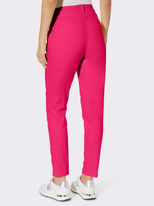 Patrizia Dini By Heine Broek Met Smalle Pijpen En Persplooien Pink