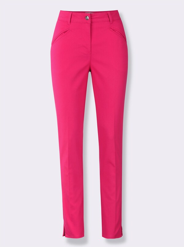 Patrizia Dini By Heine Broek Met Smalle Pijpen En Persplooien Pink