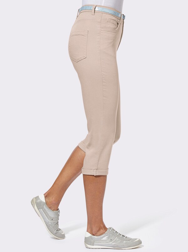 Patrizia Dini By Heine Capribroek Inclusief Ceintuur Zand