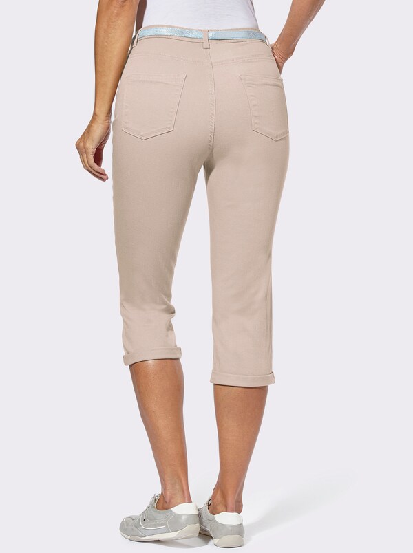 Patrizia Dini By Heine Capribroek Inclusief Ceintuur Zand