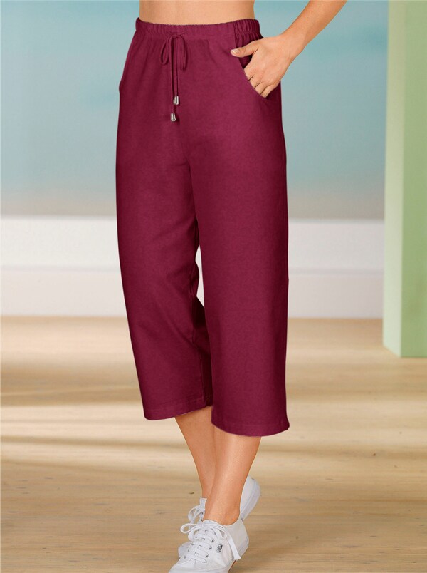 patrizia dini by heine Capribroek van stretchmateriaal bordeaux