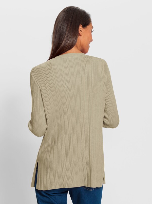 Patrizia Dini By Heine Cardigan In Model Zonder Sluiting Leem