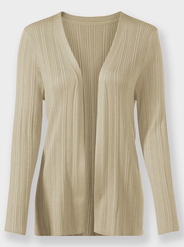 Patrizia Dini By Heine Cardigan In Model Zonder Sluiting Leem