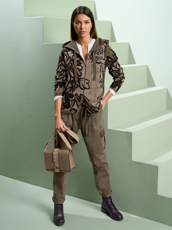 Patrizia Dini By Heine Cargobroek Met Details Van Imitatieleer Kaki