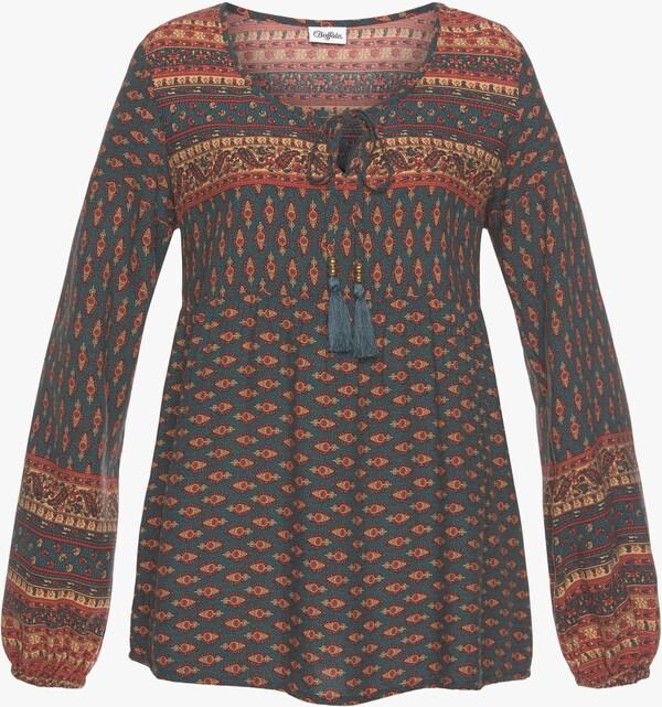 Patrizia Dini By Heine Comfortabele Blouse Petrol Geprint