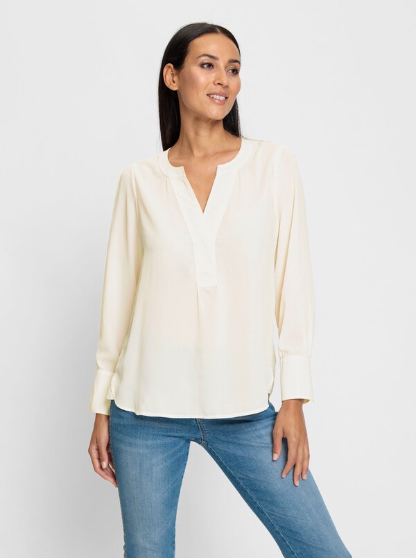 Patrizia Dini By Heine Comfortblouse Licht Transparant Ecru