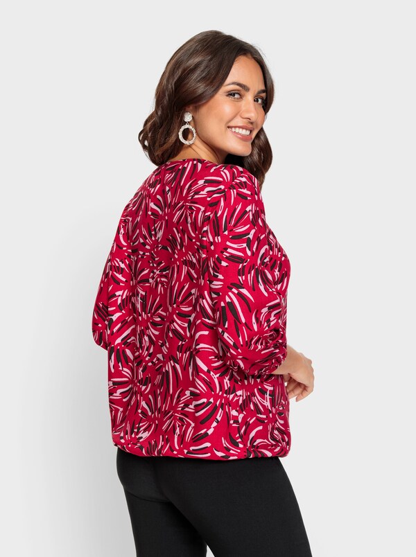 Patrizia Dini By Heine Comfortblouse Met Print Rood-grafiet-bedrukt