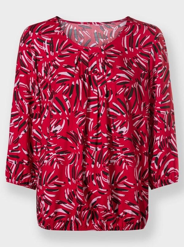 Patrizia Dini By Heine Comfortblouse Met Print Rood-grafiet-bedrukt