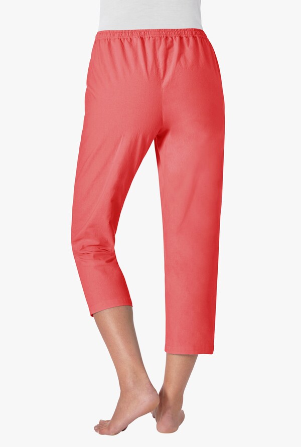 Patrizia Dini By Heine Comfortbroek Van Strijkarme Structuurstof Koraalrood
