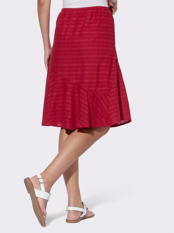 Patrizia Dini By Heine Comfortrok Met Structuurstrepen Rood